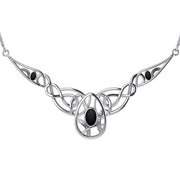 Infinite Rebirth Sterling Silver Necklace with Gemstones TNC332