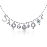 Alchemy of the Planet Silver Necklace with Gemstone TNC457 - Jewelry