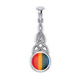 Triquetra Silver Pendant with Gem TP2937 - Jewelry