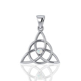 Triquetra Silver Gemstone Pendant TP3380 - Jewelry