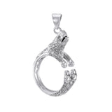 Sterling Silver Howling Wolf Pendant TPD4852