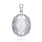 Tree of Life Sterling Silver Pendant with Natural Clear Quartz TPD5113