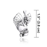A fairy dreaming in the forest ~ fine Sterling Silver Jewelry Pendant TPD968 - Jewelry