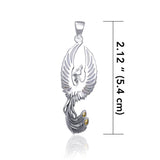 From the ashes rises the rebirth of the  phoenix A fine sterling silver Pendant TPV2838 - Jewelry
