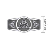 Interconnected Message in Triquetra ~ Sterling Silver Ring TR3811 - Jewelry