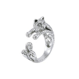Sterling Silver Celtic Cat Ring TRI1639 - Jewelry