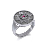Be a Star Sterling Silver Ring with Gemstone by Sibylle Grummes Unruh TRI625